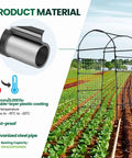 Garden Arch Trellis For Climbing Plants Outdoor Space Saving Arch With Net Black 81X36X32In in a vegetable garden