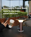 Cool Solar Table Lamp Cordless Rechargeable Night Light With Touch Dimming Portable for patio, USB-A charging feature