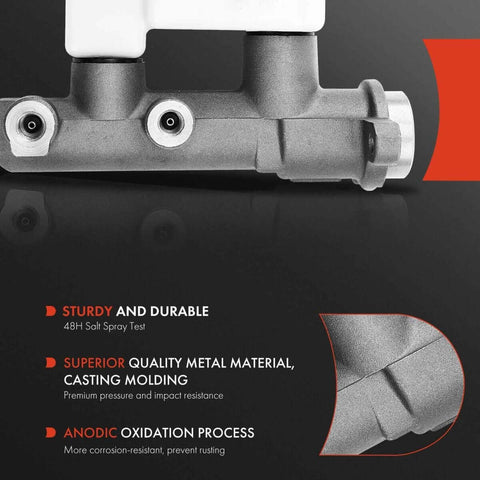 Close-up of Brake Master Cylinder Replacement For Chevy GMC Cadillac And Dodge Vehicles Including Ram 1500 Escalade Tahoe Yukon