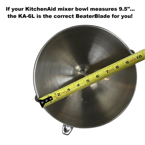 KA-6L Plastic Beater Blade For KitchenAid 6 Quart Bowl-Lift Stand Mixers with 9.5 Inch Top Diameter Measurement
