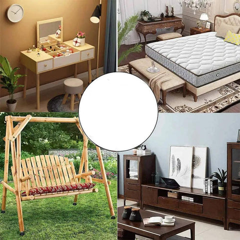Top Shelf Adjustable Furniture Leveler Feet 12 Piece Set With Swivel Glide Cushion Pads for various furniture styles.