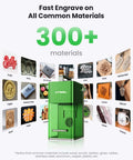 Front view of green xTool F1 2-in-1 dual laser engraver, portable engraving machine for wood, metal, leather