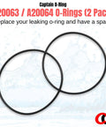 Replacement O Ring 2 Pack for Fluval Canister Filters 304 305 306 307 404 405 406 407 Motor Head Lid Seal Ring A20063 A20064