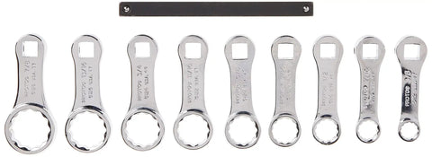 Three-Eighths Inch Drive SAE Torque Adapter Set, 12-Point, 9-Piece for Easy Torque Calibration, Heavy-Duty Alloy Steel Construction