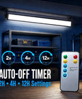 40W LED Shop Light With Remote Control 6500K Boss Level Bright Dimmable Garage Light With Timer shown with auto-off timer