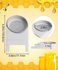 Six Pack Front Bee Feeders For Hives Beehive Entrance Feeder dimensions shown with perforated lids