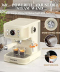 20 Bar Espresso Machine With Milk Frother Steam Wand For Latte And Cappuccino 2 In 1 Espresso Maker on kitchen counter