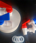 4 Pack Water Cooler Tap Replacement Spigots Blue And Red Color Coded Plastic Taps Food Grade PP BPA Free Three Eighths Inch Female Thread 15mm Includes 4 Washers Fits Most Water Dispensers