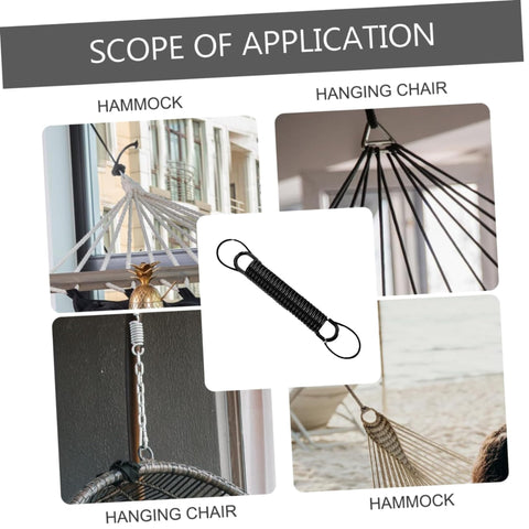 Heavy Duty Porch Swing Spring Kit With 700 Lb Capacity, showing hammock and chair applications with stainless steel hardware