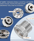 Woodworking Lathe Spindle Adapter Converts 1 x 8 TPI To 1.5 x 8 TPI Built Tough Steel Headstock Adapter product image