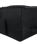 Protechtor Series Electronic Drum Kit Bag With Wheels And Tow Handle, black, side view showing pocket and handle
