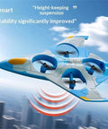 Mini Kids Drone With Altitude Hold And 6 Axis Gyro flying above cityscape with height-keeping suspension and LED lights