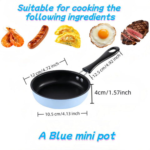4.7 Inch Mini Nonstick Egg Pan With 5 Layer Coating Dishwasher Safe Gas And Induction Compatible Small Frying Pan dimensions