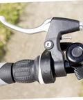 Close-up of installed Beefy Aluminum Alloy Bicycle Brake Levers for Mountain and Road Bikes with universal fit and 22.2mm clamp.