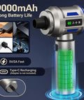 2 In 1 Mini Vacuum Cleaner With Air Duster And Suction Function 27000Pa Brushless Car Vacuum 9000mAh Battery features