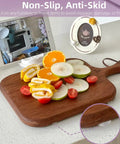300 Piece Clear Rubber Cabinet Bumpers And Drawer Stops Self Adhesive Furniture Glide Pads on wooden cutting board with fruits.