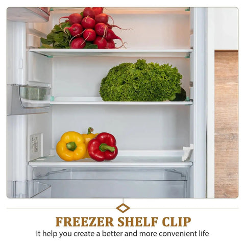 Heavy Duty Freezer Hooks And Fridge Shelf Clips Set Of 50 Crack Resistant Smooth Surface in fridge organizing vegetables.