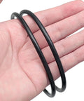 Top Shelf Universal Sewing Machine Motor Stretch Belt Replacement For Singer Kenmore White Household Models 2 Pack showing two black nitrile rubber belts.