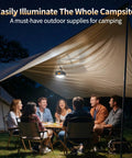 Rechargeable Camping Lights Pack Of 2 With 2000mAh Each illuminating campsite under tent at night
