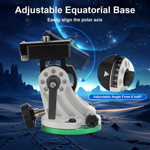Versatile Latitude Adjustment Telescope Base In Aluminum Alloy, Equatorial Mount Wedge For Astronomy And Astrophotography, backdrop