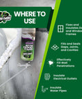 Top Shelf Gaps And Cracks Filler Foam Heavyweight Polyurethane Expanding Sealant For Insulating Doors And Windows Waterproof Paintable Straw Tip 12 Oz Two Pack No Sweat Diy Job displayed for use in door and window framing.