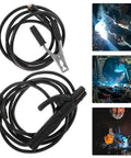 Heavy Duty Welding Clamps Set With Holder And Ground Cable Connector Kit For Fast Assembly And Rock Solid Durability On Any Job Site, featuring cables and connectors.