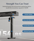 Klicelor 48X23 Inch Electric Standing Desk With Drawers Adjustable Height showing durable construction and lifting system design.
