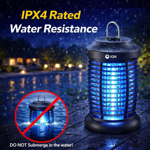 Outdoor Bug Zapper With 4200V Electric Grid And LED Light Waterproof Mosquito Killer for Patio, IPX4 rating