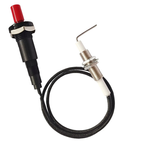 Push Button Piezo Igniter Kit For Propane Gas Fireplaces Ovens Heaters And Kitchens With Ceramic Electrodes, 20 Inch Wire