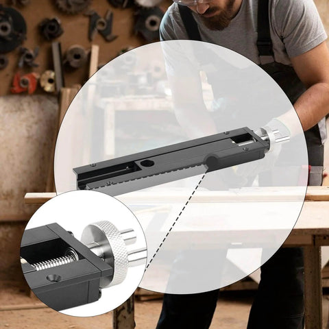 Heavy Duty Dual Function Bench Tail Vise And Inertia Vise Fixture for Adjustable Desktop Table Clamp in use in workshop