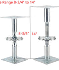 Adjustable Pedestal Paver Deck Support And Floor Raising Kit With Mini Post Jacks 8-3/4 to 14 inch height range, 8 Pack