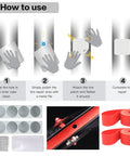 Step-by-step guide for using repair kit from Two Pack 700x35C Foldable Road Bike Tires With Inner Tubes And Repair Kit.