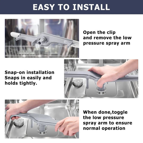 Dishwasher Lower Spray Arm With Shield Replacement For Various Models 154568002 easy installation steps