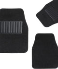 Custom Heavy Duty Floor Mats For Tesla Cybertruck 2023 To 2025 with integrated heel pad, showcasing four-piece kit design.