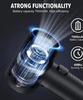 2 In 1 Cordless Air Duster With 120000 RPM Turbo Power And 7600mAh Battery Rechargeable Dust Blower With High Efficiency Diagram