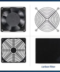 Solder Smoke Absorber Fan With Speed Controller For Fume Remover Smoke Extractor 120mm 120V Cooler components view