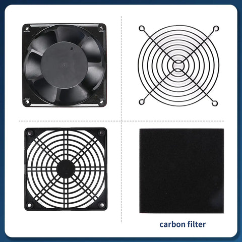 Solder Smoke Absorber Fan With Speed Controller For Fume Remover Smoke Extractor 120mm 120V Cooler components view