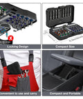 42 In 1 Magnetic Ratchet Screwdriver Set With Detachable Handle, portable design in compact case and overalls pocket