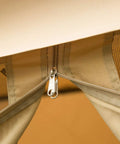 Close-up of zipper on 10 Ft By 10 Ft Backyard Patio Gazebo With Double Roof Vent Ventilated Canopy And Rust Resistant Powder Coated Steel Frame