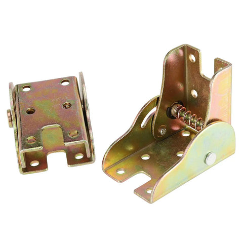 Heavy Duty 8 Pack Foldable Support Brackets Featuring Self Locking Spring Hinge, durable steel hinges for table leg extensions.