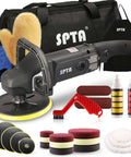 7 Inch Rotary Car Polisher With 1200W Motor, Variable Speed Control, Digital Display, Auto Detailing Buffer Kit Includes Polishing Pads