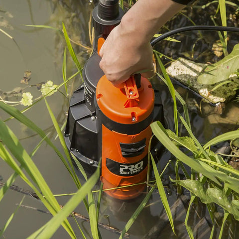 One Half HP Submersible Sump Pump 2110GPH Portable Electric Water Pump with Built-In Float Switch in garden water removal
