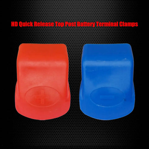 Brass Heavy Duty Quick Release Top Post Battery Terminal Connectors 1 Pair With Red And Blue Covers For Fast Disconnect