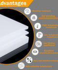 Virgin PTFE Sheet 200mm By 200mm, 3mm Thick Nonstick Teflon Sheet for gaskets with advantages listed like chemical resistance