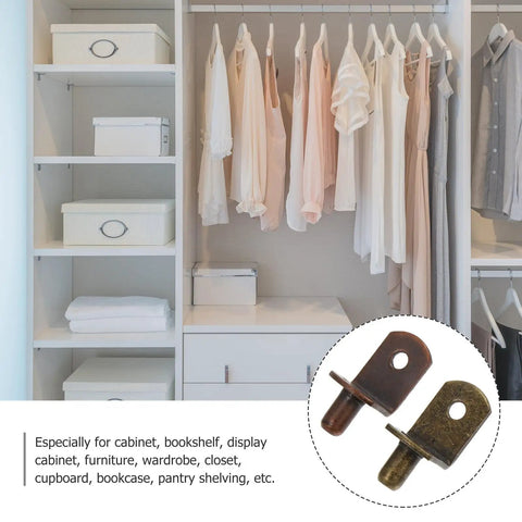 80 Piece Shelf Pegs for Cabinet Shelves, 6mm Shaft Diameter, Cold Rolled Steel Fixing Pins in wardrobe closet organizer