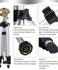 Heavy Duty Tripod Sprinkler Head Kit With 360 Degree Coverage For Lawn And Garden Yard Friendly Zinc Alloy Irrigation Head Three Quarters Inch NH Connector Extendable Legs Rust Resistant 2 Pack