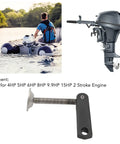 Outboard Transom Clamp Screw And Handle Assembly In Stainless Steel shown with boat and engine