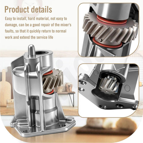 Heavy Duty Worm Gear Assembly Replacement For Whirlpool Maytag KitchenAid Mixers close-up of metal components