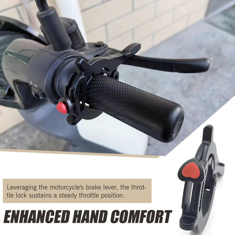 Super Chill Highway Riding Throttle Lock Cruise Control Clip For Motorcycles And Scooters Quick Handlebar Mount Reduces Hand Soreness Universal Fit Durable Black Kit on motorcycle grip