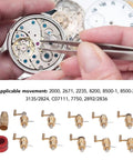 Brass Wristwatch Repair Kit tools with ergonomic non-slip handle for professionals, part of Winder Set For Watch Repair Pros.